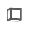 Cubic utendørs vegglampe Cubo, antrasitt
