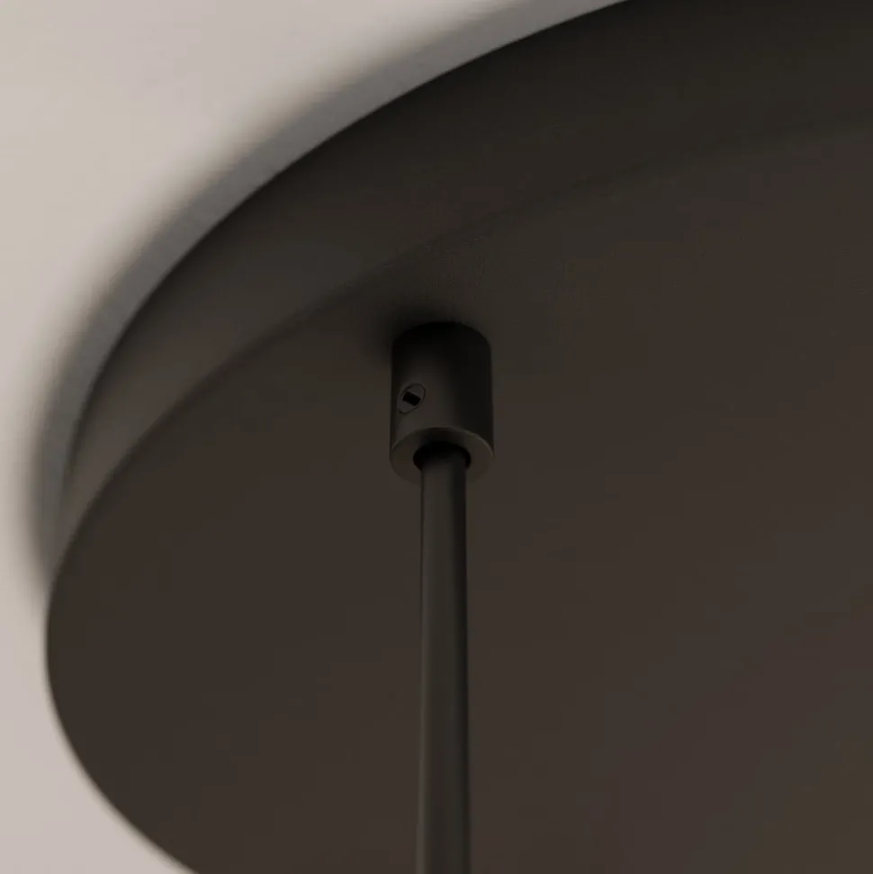 Cubus hengelampe, Ø 50 cm, 3 lyskilder, røykgrå, glass