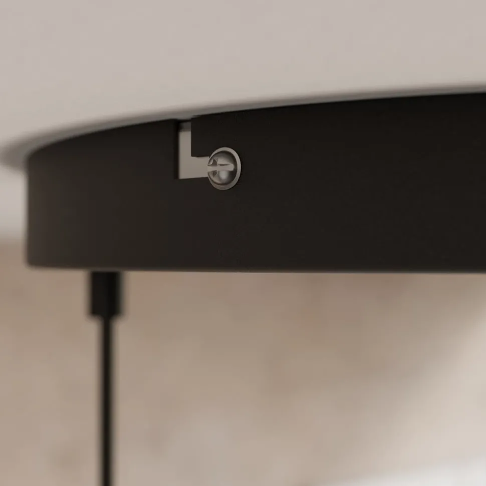 Cubus hengelampe, Ø 50 cm, 3 lyskilder, røykgrå, glass