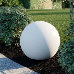 Cumulus M terrasselampe, hvit, plast, Ø 45 cm, IP44