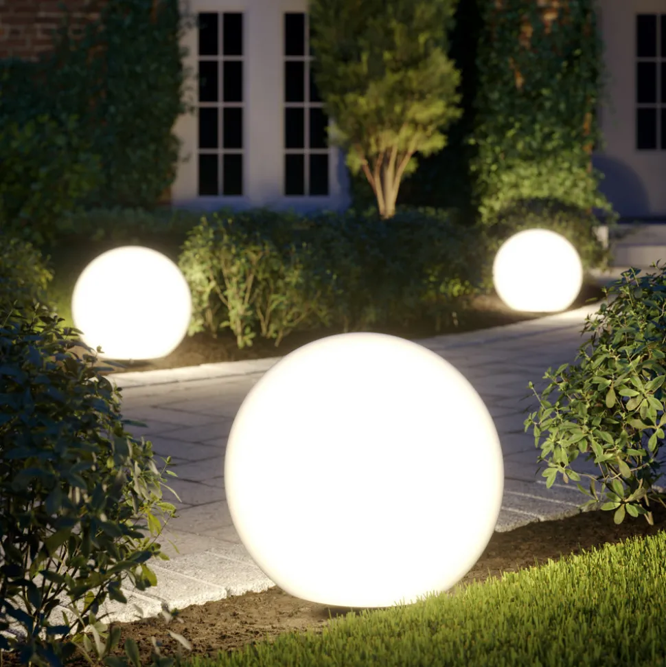 Cumulus M terrasselampe, hvit, plast, Ø 45 cm, IP44