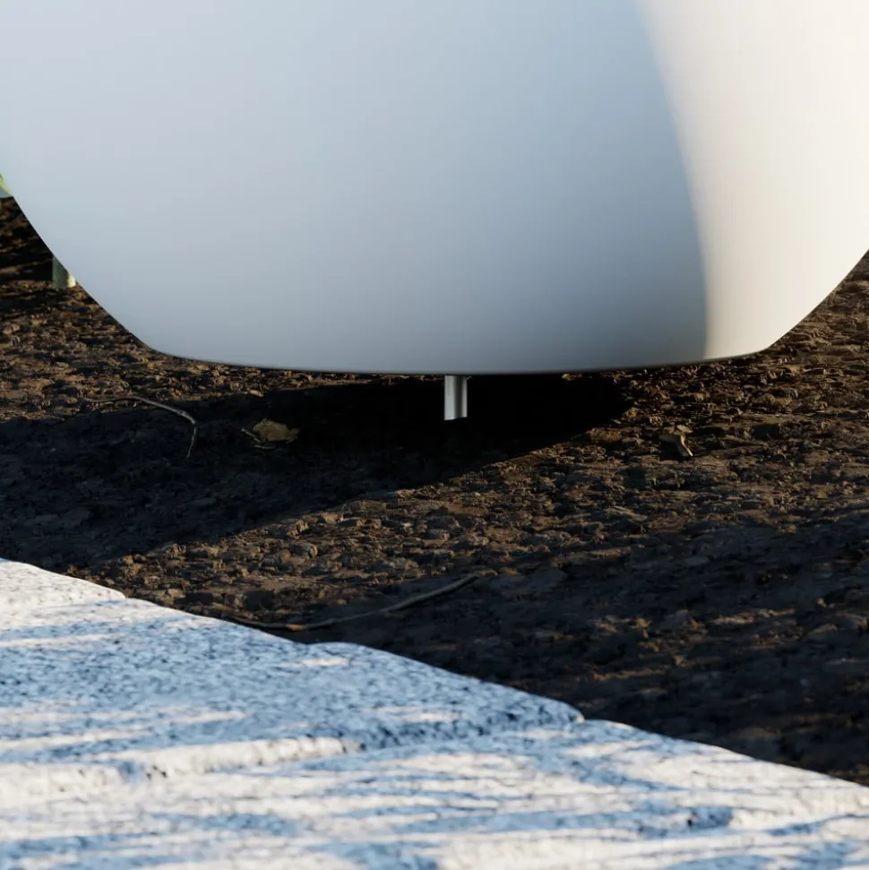 Cumulus M terrasselampe, hvit, plast, Ø 45 cm, IP44