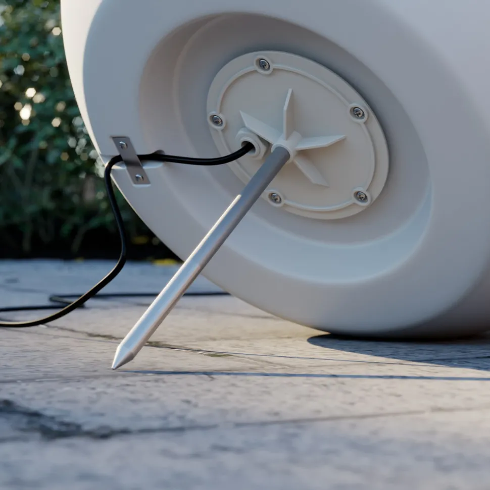 Cumulus M terrasselampe, hvit, plast, Ø 45 cm, IP44