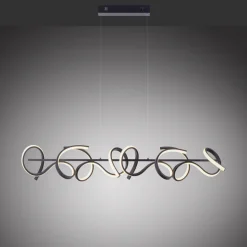 Curls LED-hengelampe, svart, metall, 99 cm lang, dimbar