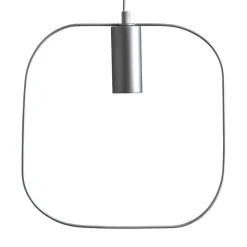 Deko-hengelampe Shape med kvadrat, sølv