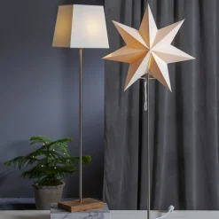 Dekolys Moa, kombistjerne + skjerm, fot eik