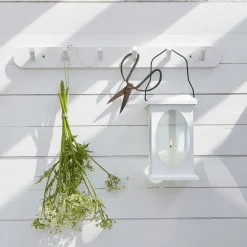 Dekorasjonsbelysning Flamme i lykteform, hvit