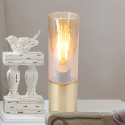 Dekorativ bordlampe Annika messing