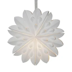 Dekorativ stjerne Cliff, papir, uten stikkontakt hvit Ø 40cm