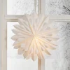 Dekorativ stjerne Cliff, papir, uten stikkontakt hvit Ø 60cm
