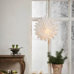 Dekorativ stjerne Cliff, papir, uten stikkontakt hvit Ø 60cm