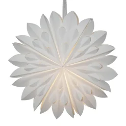 Dekorativ stjerne Cliff, papir, uten stikkontakt hvit Ø 60cm