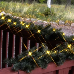 Dekor-girlanderen Ottawa, gran, 2,7 m, LED hvit