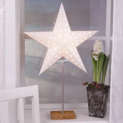 Dekorlampe Comni Pack -stjerne og skjerm brun fot