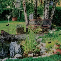 Deko-solcellelampe sommerfugl, jordspyd, RGB LED