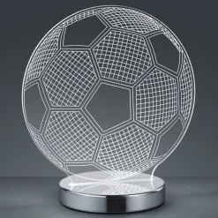 3D-hologram-bordlampe Ball – valgbar lysfarge