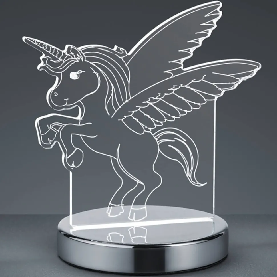 3D-hologram-bordlampe Karo med enhjørning