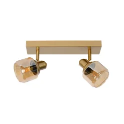 Downlight Bjorn, 2 lyskilder, gull/messing