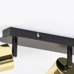 Downlight Demia, svart/messingfarget, 66 cm, GU10