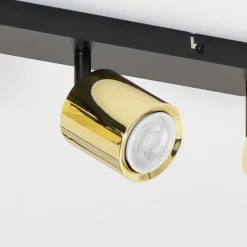 Downlight Demia, svart/messingfarget, 66 cm, GU10