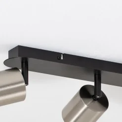 Downlight Demia, svart/nikkel, 66 cm lang, GU10