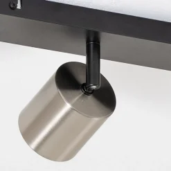 Downlight Demia, svart/nikkel, 66 cm lang, GU10