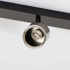 Downlight Demia, svart/nikkel, 66 cm lang, GU10