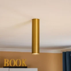 Downlight Eye, høyde 25 cm, messing