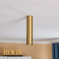 Downlight Eye, høyde 25 cm, messing