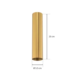 Downlight Eye, høyde 25 cm, messing