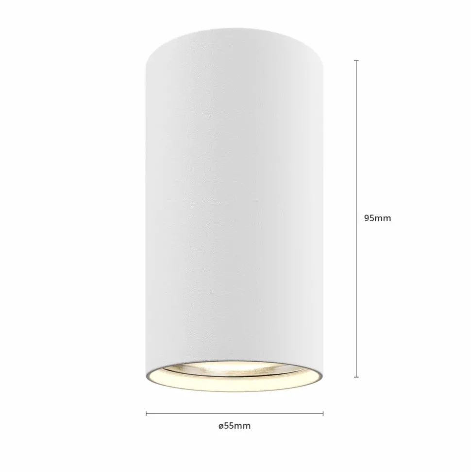 Downlight Eye S i sylinderform, hvit