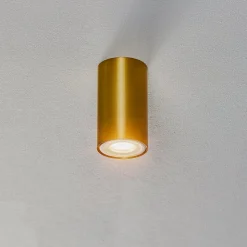 Downlight Eye S i sylinderform, messing