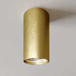 Downlight Eye S i sylinderform, messing