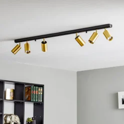 Downlight Eye Spot 6 lyskilder, svart/messing