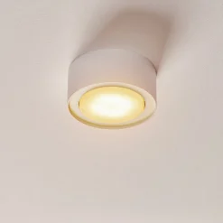 Downlight Flea i stål, hvit