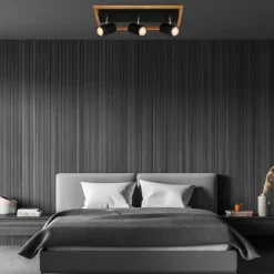 Downlight Frey treramme GU10 svart 3 lyskilder