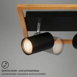 Downlight Frey treramme GU10 svart 3 lyskilder