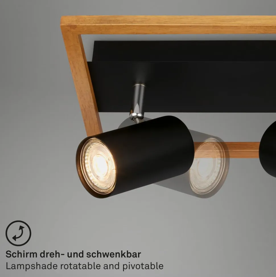 Downlight Frey treramme GU10 svart 3 lyskilder