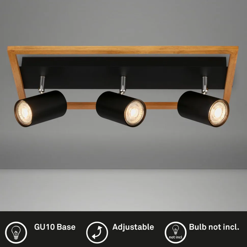 Downlight Frey treramme GU10 svart 3 lyskilder