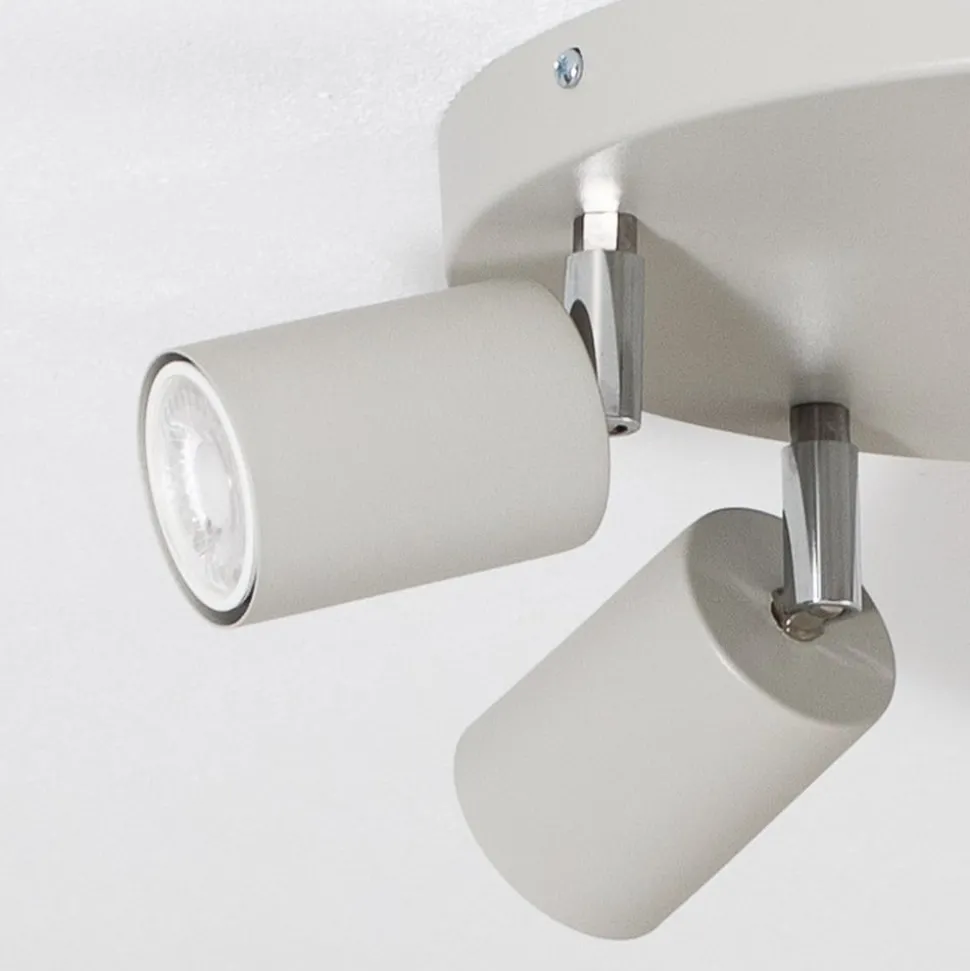 Downlight Fun, grå, Ø 30 cm, justerbar, GU10