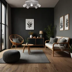 Downlight Fun, grå, Ø 30 cm, justerbar, GU10