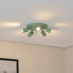 Downlight Fun, lysegrønn, Ø 30 cm, justerbar, GU10