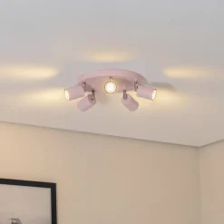 Downlight Fun, rosa, Ø 30 cm, justerbar, GU10