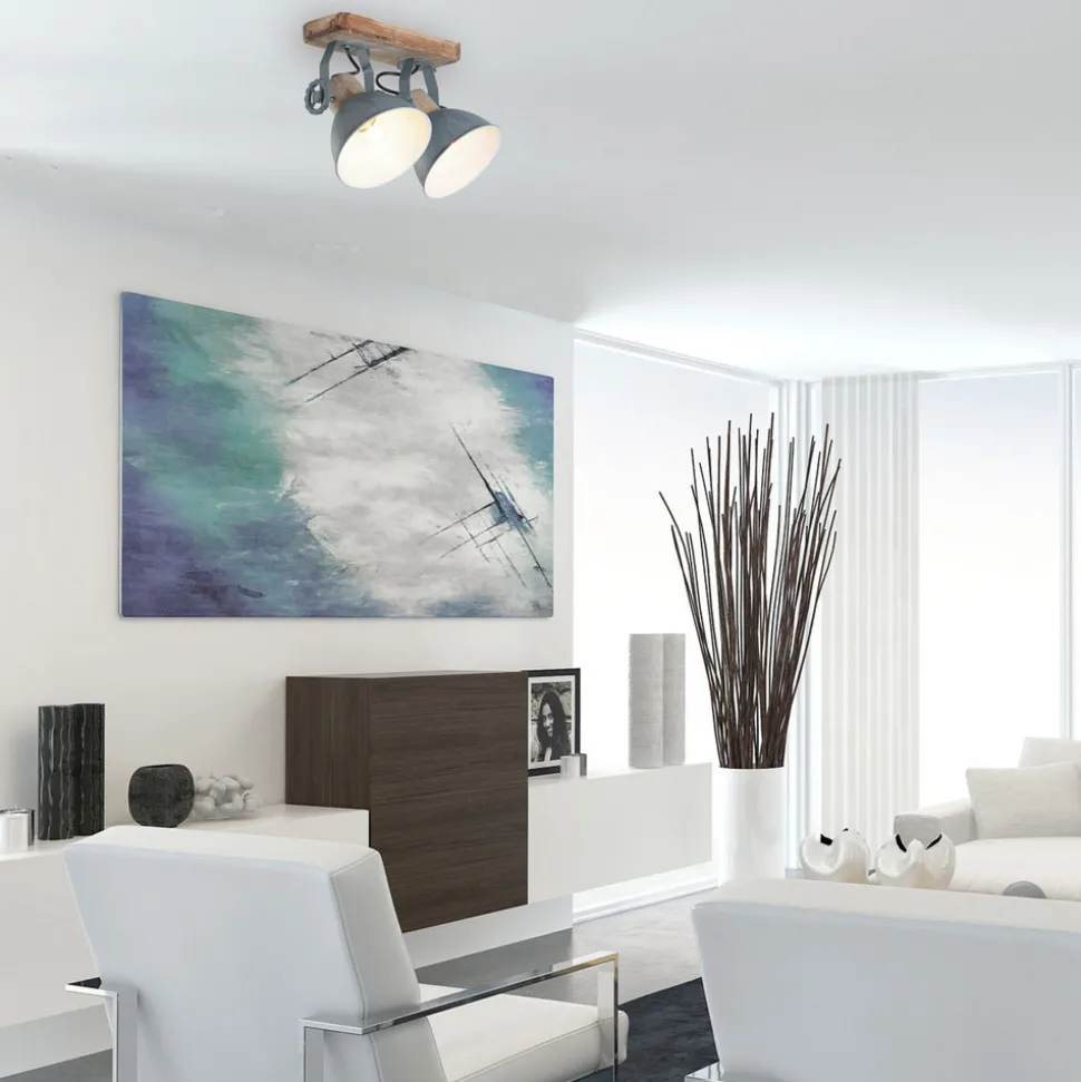 Downlight Gearwood, 2 lyskilder, grå