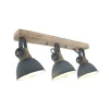 Downlight Gearwood, 3 lyskilder avlang, grå