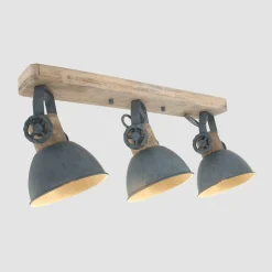 Downlight Gearwood, 3 lyskilder avlang, grå