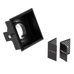 Downlight Hyde 1 lyskilde kantet dreibar svart