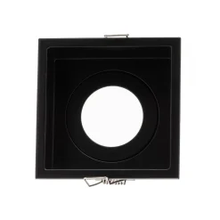 Downlight Hyde 1 lyskilde rammer kantet IP44 svart