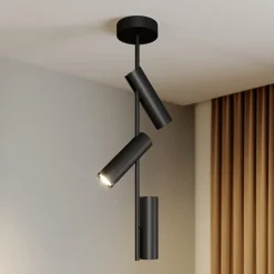 Downlight Leda 3, 3 lyskilder, svart