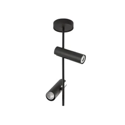 Downlight Leda 2, olivgrønn, 2 lyskilder, stål, høyde 55 cm